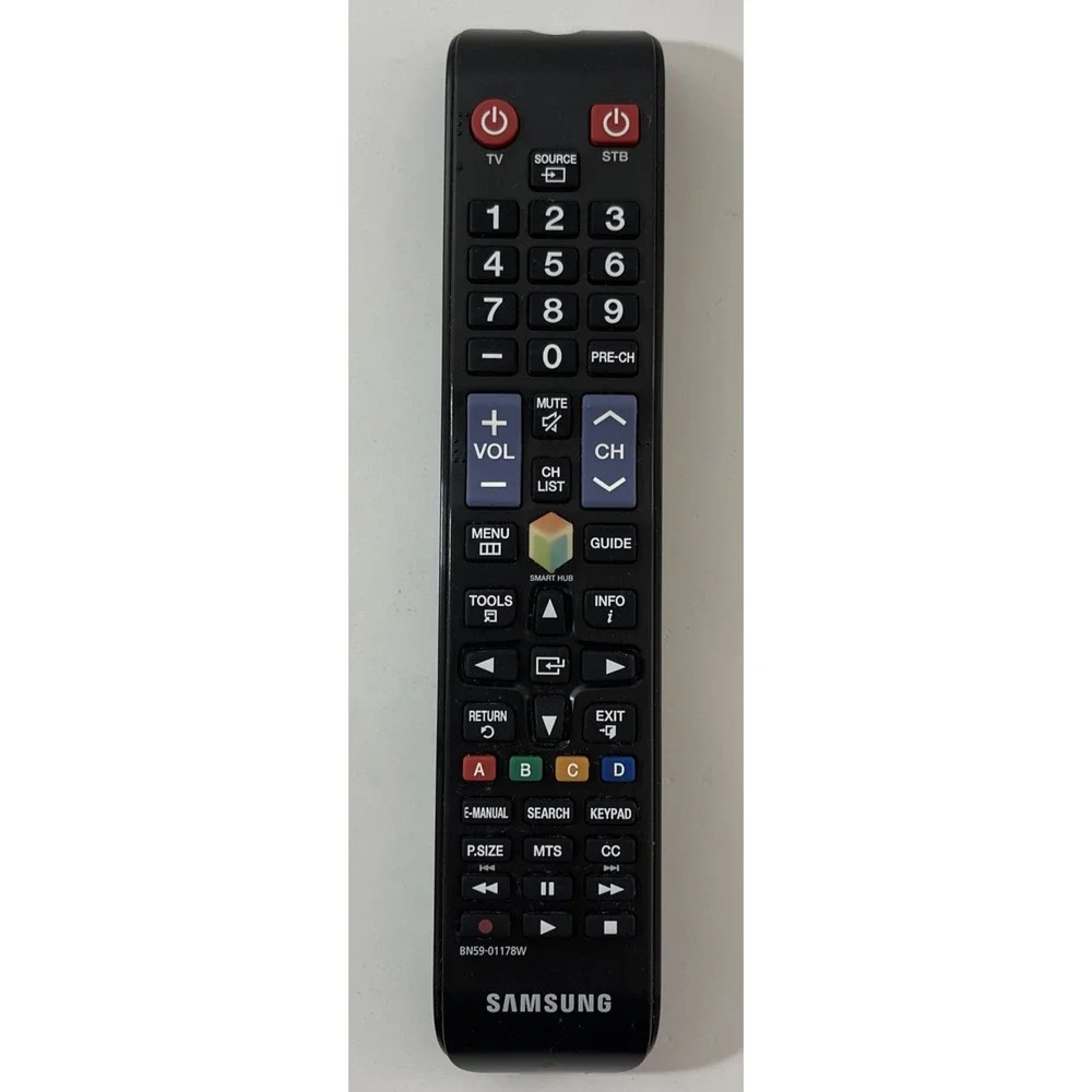 Genuine Samsung TV Remote Control Model No. BN59-01178W, with Smart Hub, Tested